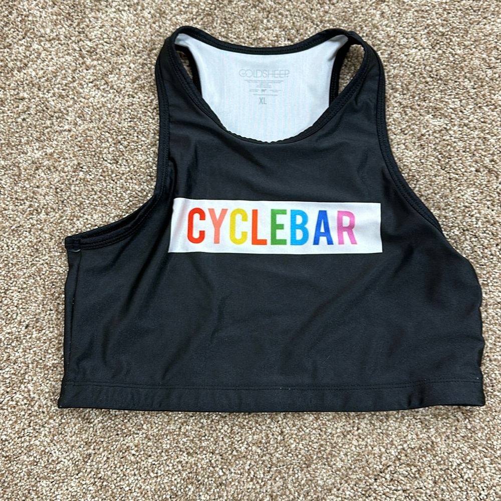 CycleBar Goldsheep Rainbow Bra XL